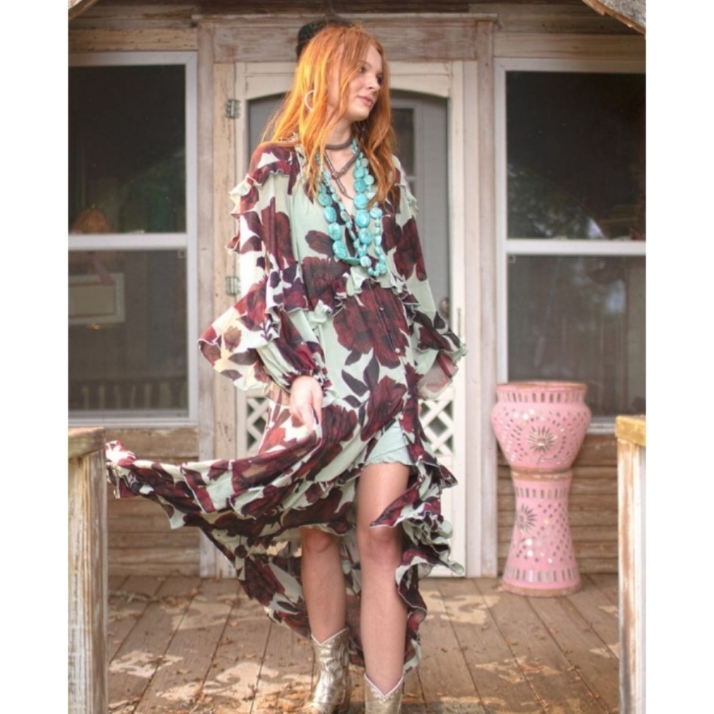 Free People Hearts Run Wild Dress w/o slip - Picture 6 of 16